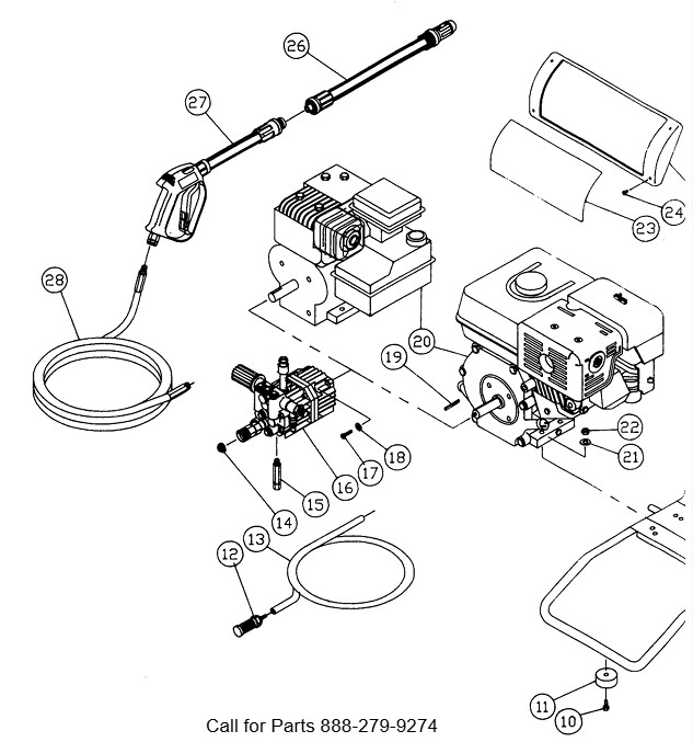 MI-T-M Cold water electric power washer model CM-1503 replacement parts and manual